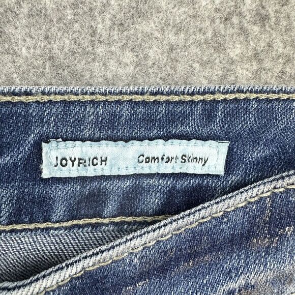 Dear John Joyrich Comfort Skinny Jeans Womens 26 Metallic Medium Wash Stretch - Picture 11 of 16